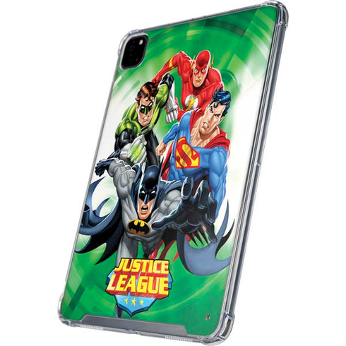 Justice League Team Power Up Green iPad Pro 12.9in (2020) Clear Case