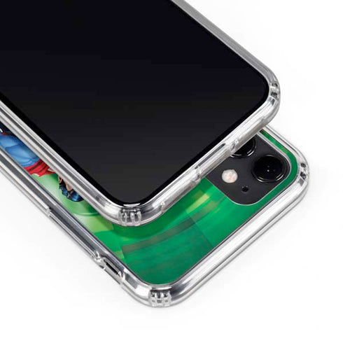 Justice League Team Power Up Green iPhone 11 Clear Case
