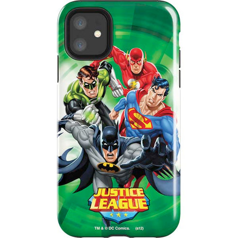 Justice League Team Power Up Green iPhone 11 Impact Case