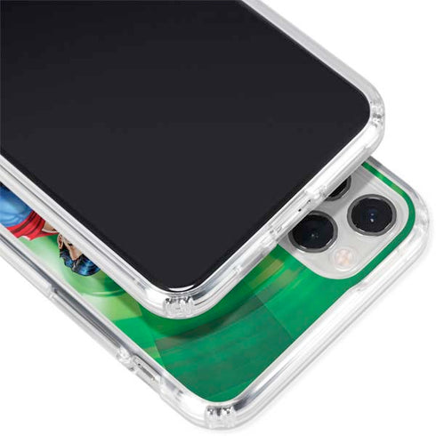Justice League Team Power Up Green iPhone 11 Pro Clear Case