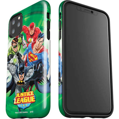 Justice League Team Power Up Green iPhone 11 Pro Max Impact Case