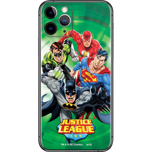 Justice League Team Power Up Green iPhone 11 Pro Skin
