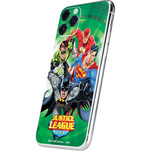 Justice League Team Power Up Green iPhone 11 Pro Skin