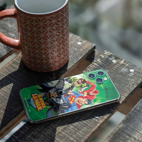 Justice League Team Power Up Green iPhone 11 Pro Skin