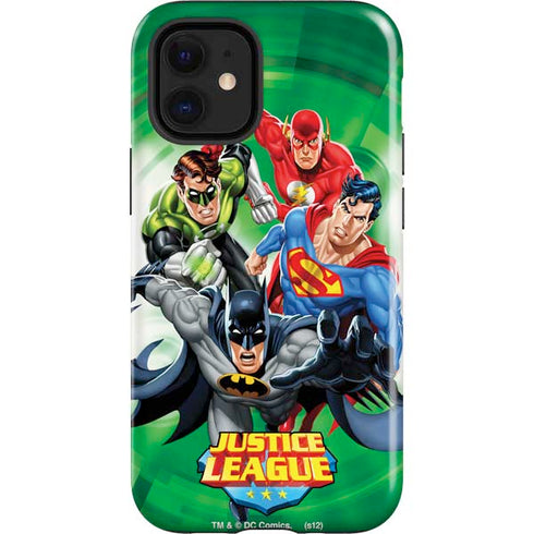 Justice League Team Power Up Green iPhone 12 Mini Impact Case