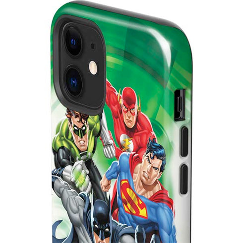 Justice League Team Power Up Green iPhone 12 Mini Impact Case