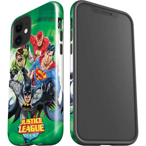 Justice League Team Power Up Green iPhone 12 Mini Impact Case