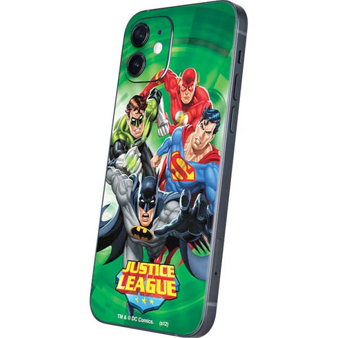 Justice League Team Power Up Green iPhone 12 Mini Skin