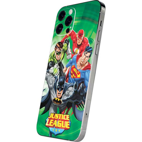 Justice League Team Power Up Green iPhone 12 Pro Skin