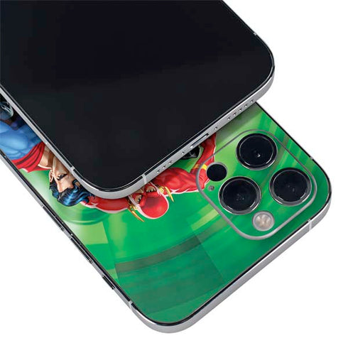 Justice League Team Power Up Green iPhone 12 Pro Skin