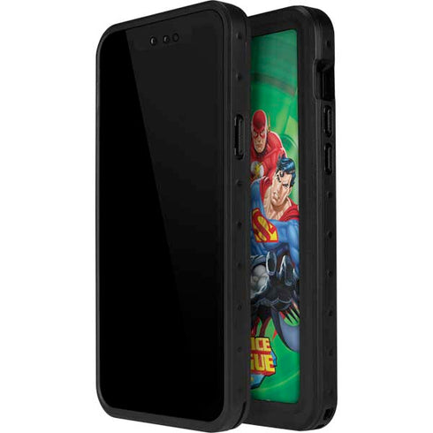 Justice League Team Power Up Green iPhone 12 Pro Waterproof Case