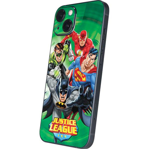 Justice League Team Power Up Green iPhone 13 Skin