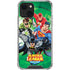 Justice League Team Power Up Green iPhone 14 Plus Clear Case