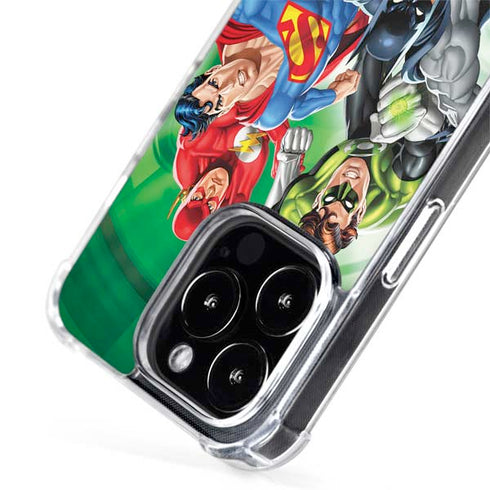 Justice League Team Power Up Green iPhone 14 Pro MagSafe Case