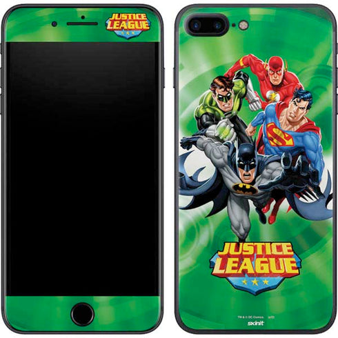 Justice League Team Power Up Green iPhone 8 Plus Skin