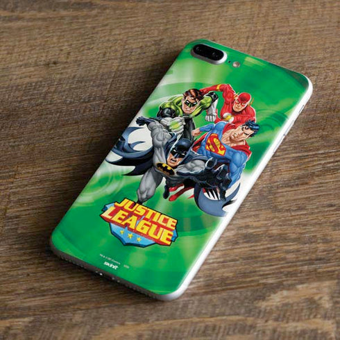 Justice League Team Power Up Green iPhone 8 Plus Skin