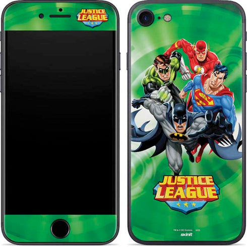 Justice League Team Power Up Green iPhone 8 Skin