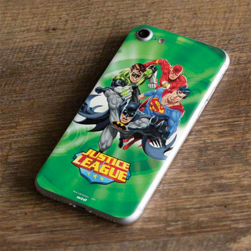 Justice League Team Power Up Green iPhone 8 Skin