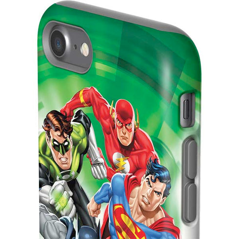 Justice League Team Power Up Green iPhone SE (2nd & 3rd Gen) Pro Case