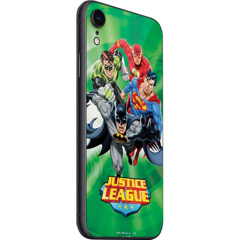 Justice League Team Power Up Green iPhone SE (2nd & 3rd Gen) Skin