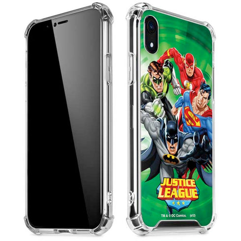 Justice League Team Power Up Green iPhone XR Clear Case