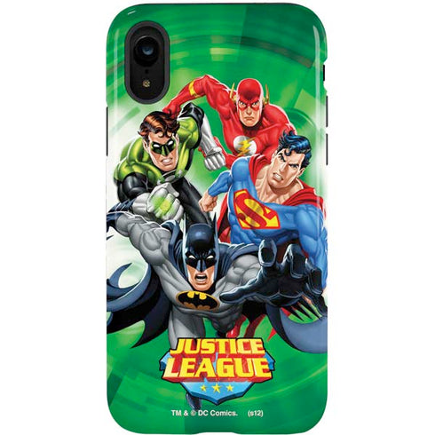 Justice League Team Power Up Green iPhone XR Pro Case