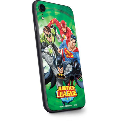 Justice League Team Power Up Green iPhone XR Skin