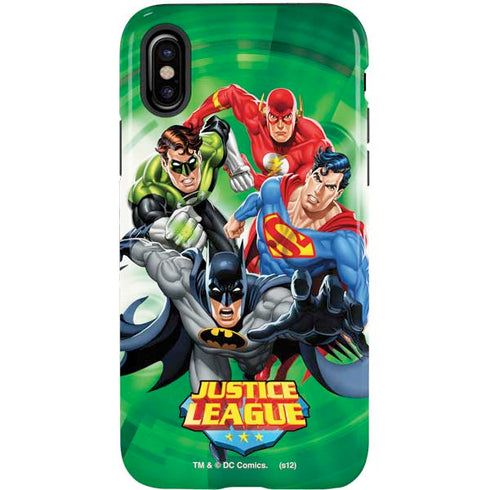 Justice League Team Power Up Green iPhone XS Pro Case