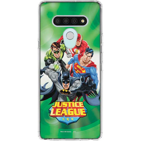 Justice League Team Power Up Green LG Stylo 6 Clear Case