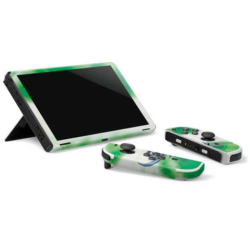 Justice League Team Power Up Green Nintendo Switch OLED (2021) Skin