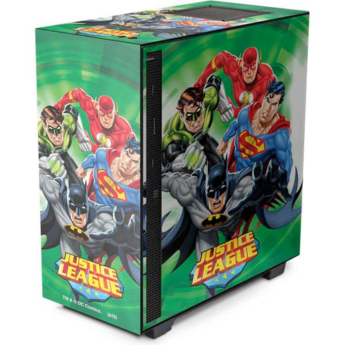 Justice League Team Power Up Green NZXT H510 Compact ATX Mid-Tower Case Skin