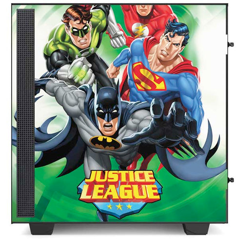 Justice League Team Power Up Green NZXT H510 Compact ATX Mid-Tower Case Skin