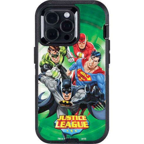 Justice League Team Power Up Green Otterbox Defender iPhone Skin