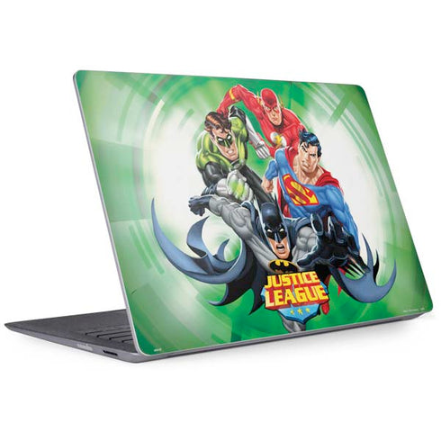 Justice League Team Power Up Green Surface Laptop 2 Skin