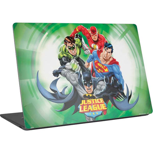 Justice League Team Power Up Green Surface Laptop 4 15in Skin