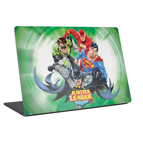 Justice League Team Power Up Green Universal Laptop 13in (10.6 x 7.6in) Skin
