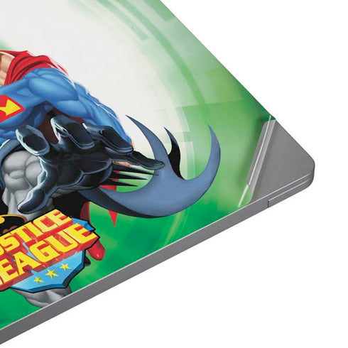Justice League Team Power Up Green Universal Laptop 14in (11.4 x 8.2in) Skin