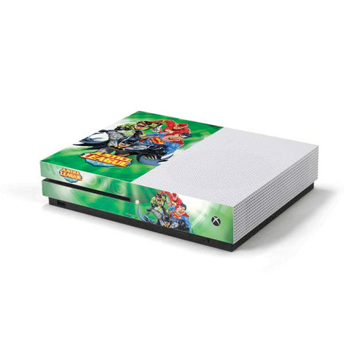Justice League Team Power Up Green Xbox One S Console Skin