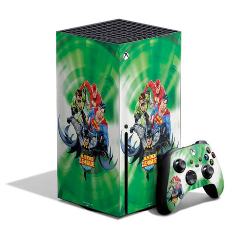 Justice League Team Power Up Green Xbox Series X Bundle Skin