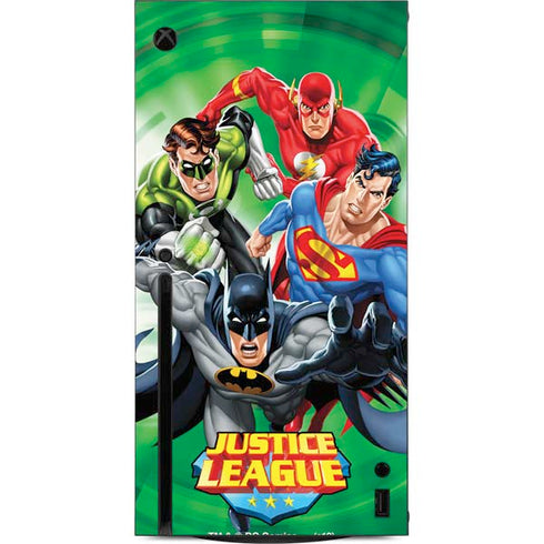 Justice League Team Power Up Green Xbox Series X Console Skin