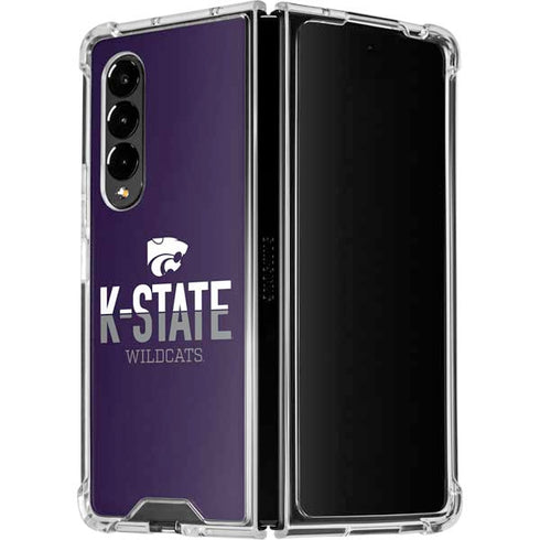 Kansas State University K-State Wildcats Gradient Galaxy Z Fold4 5G Clear Case