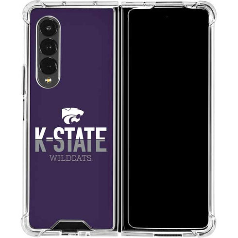 Kansas State University K-State Wildcats Gradient Galaxy Z Fold4 5G Clear Case