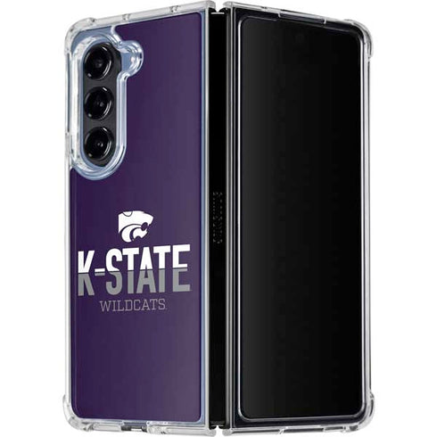 Kansas State University K-State Wildcats Gradient Galaxy Z Fold5 5G Clear Case