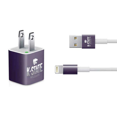 Kansas State University K-State Wildcats Gradient iPhone Charger (5W USB) Skin