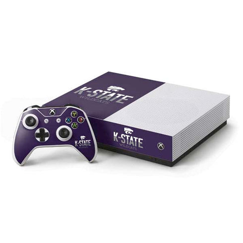 Kansas State University K-State Wildcats Gradient Xbox One S All-Digital Edition Bundle Skin