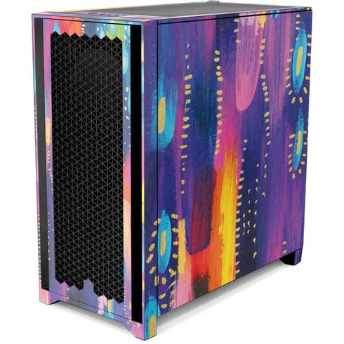 Etta Vee Kaleidoscope Brush Stroke Corsair 4000D Tempered Glass Mid-Tower ATX Case Skin
