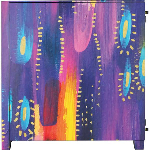 Etta Vee Kaleidoscope Brush Stroke Corsair 4000D Tempered Glass Mid-Tower ATX Case Skin