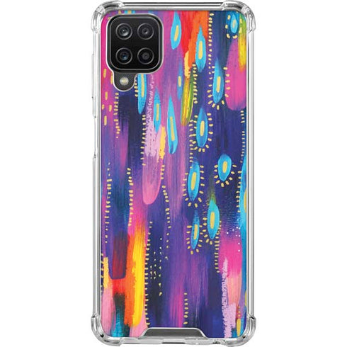 Etta Vee Kaleidoscope Brush Stroke Galaxy A12 Clear Case