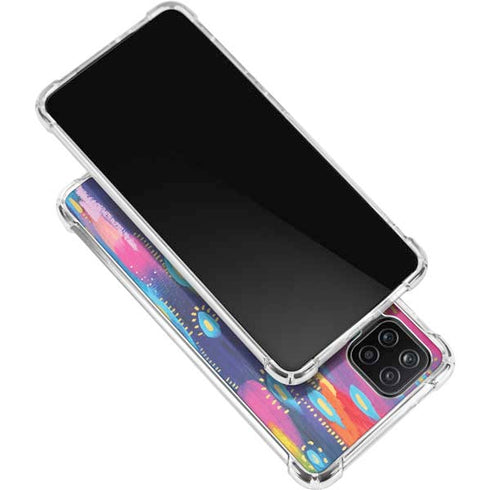 Etta Vee Kaleidoscope Brush Stroke Galaxy A12 Clear Case