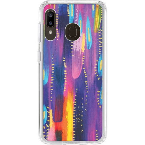 Etta Vee Kaleidoscope Brush Stroke Galaxy A20 Clear Case